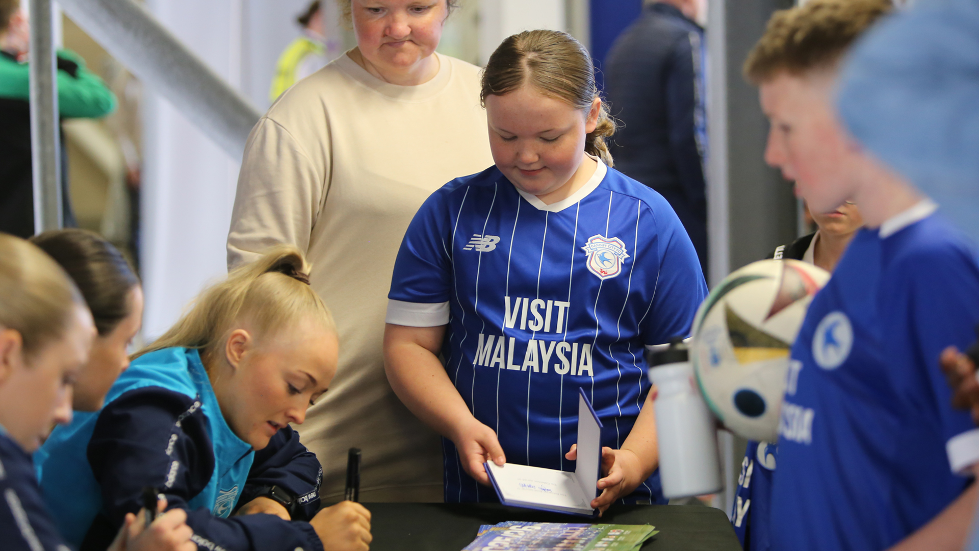 City fans in the concourse