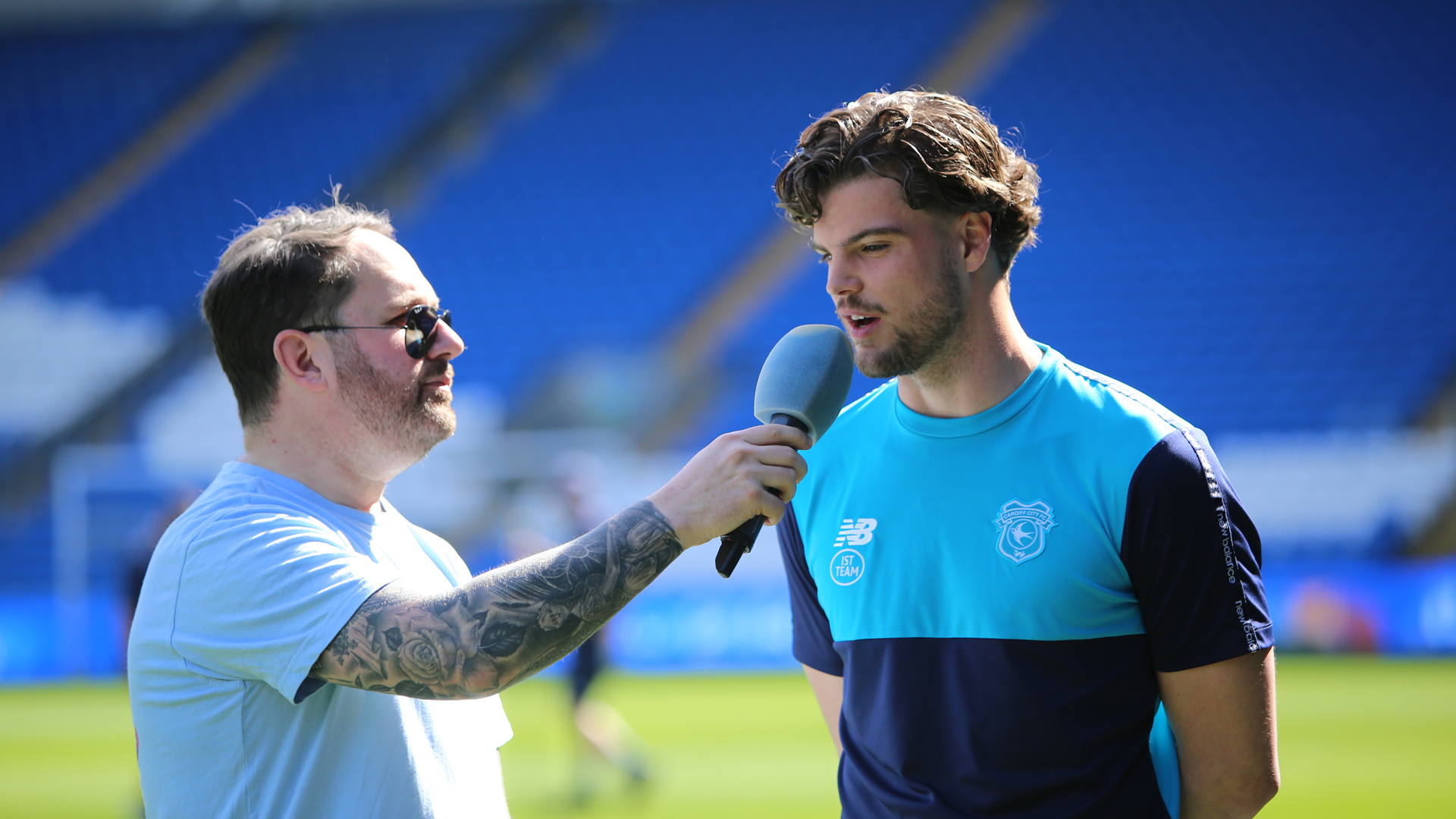 Ollie Tanner being interviewed