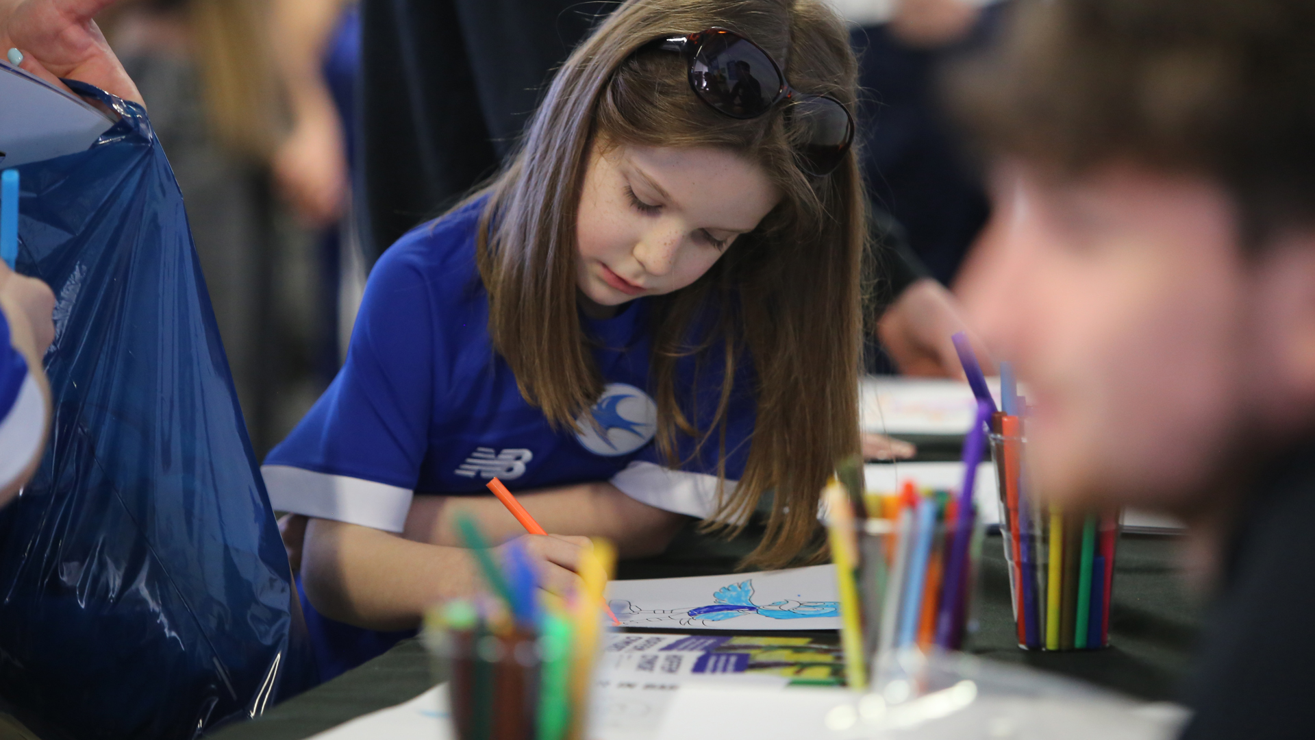 City fans in the concourse