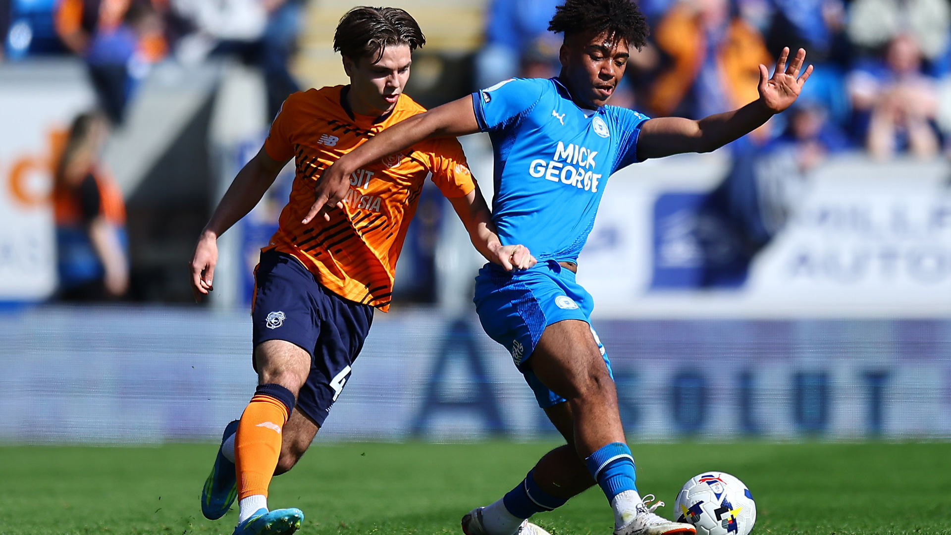 Cian Ashford in action at Peterborough United.
