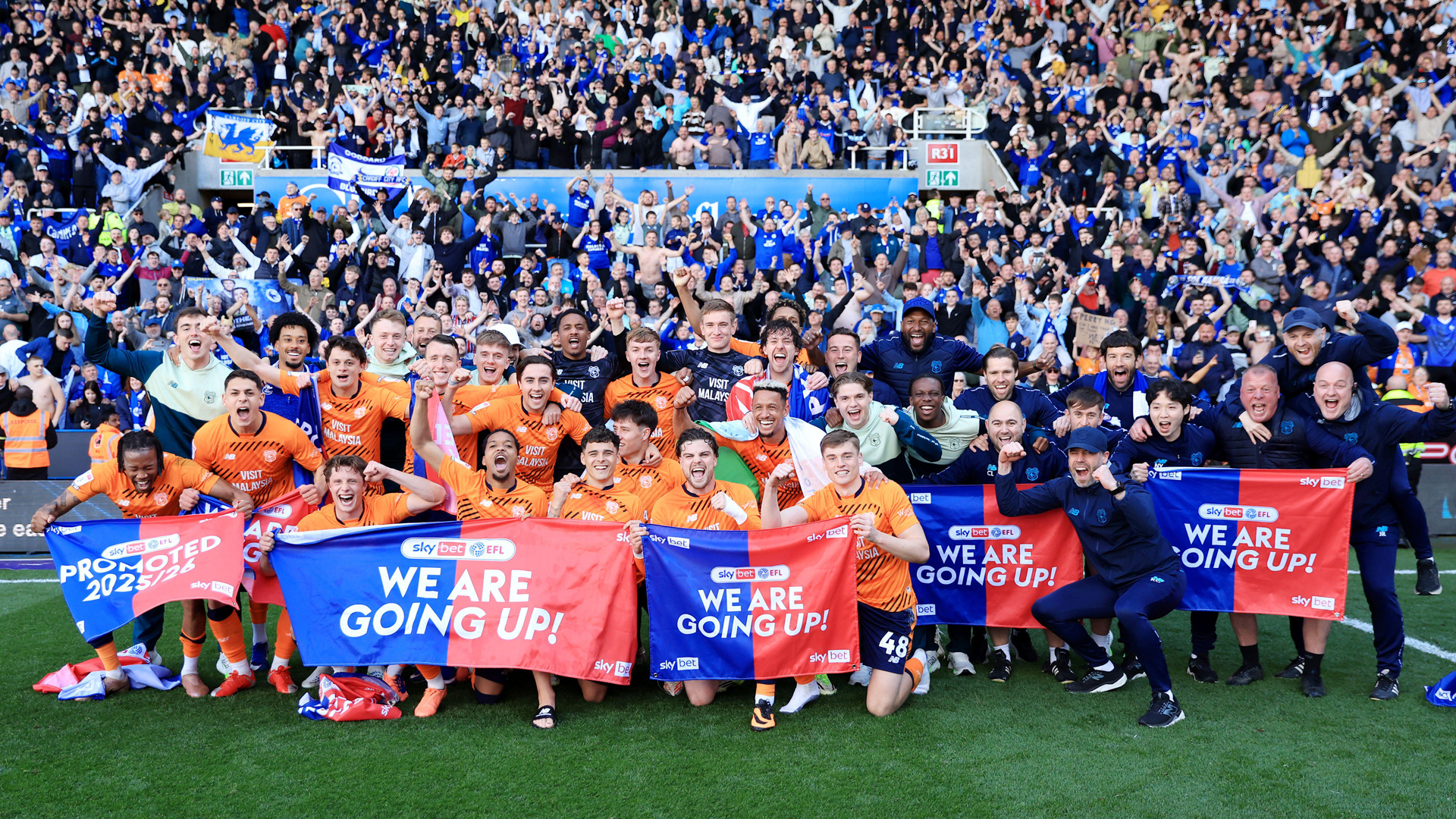 The Bluebirds won promotion to the Championship on Saturday afternoon.