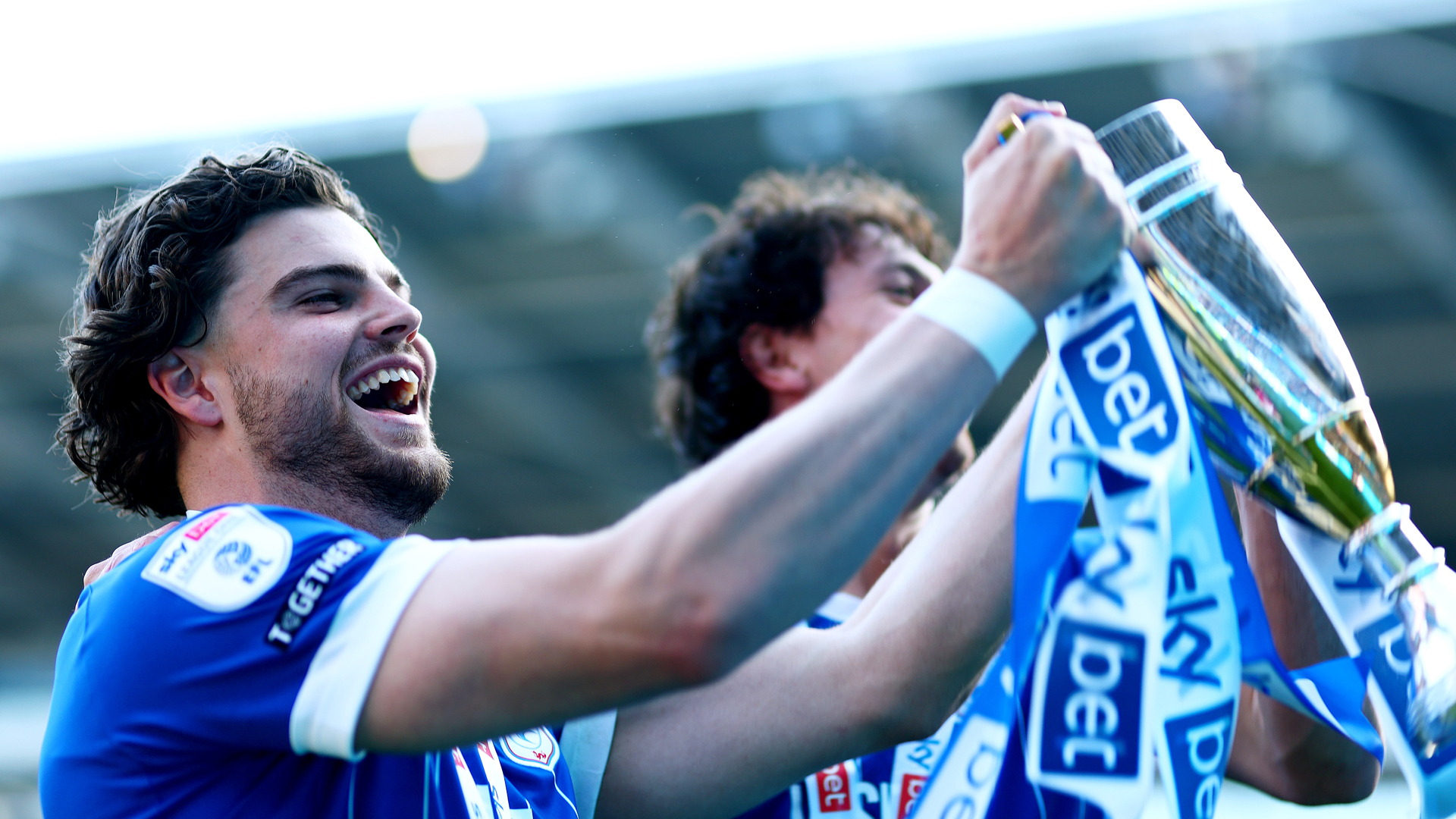 Ollie Tanner celebrates City’s return to the Championship.