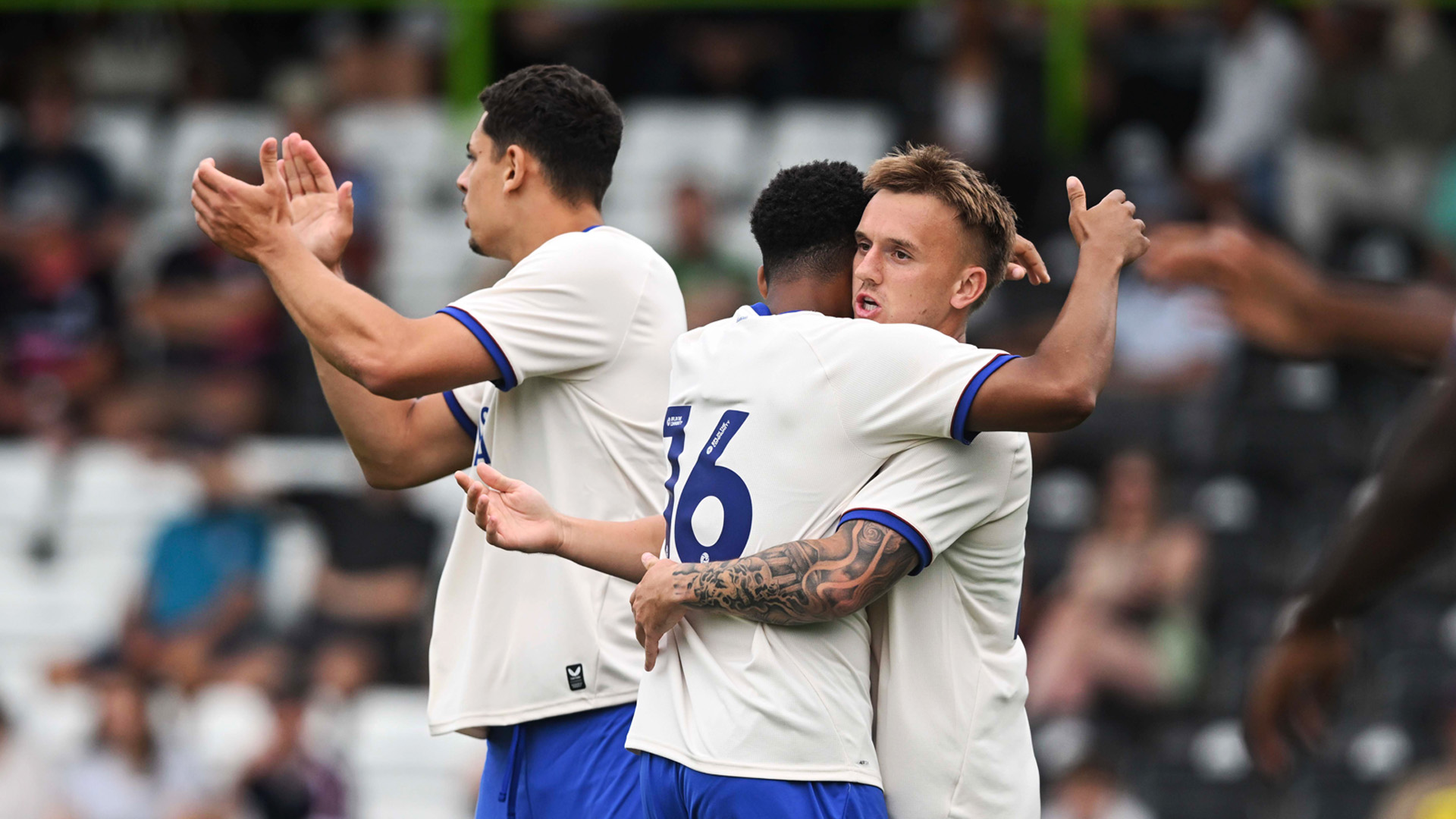 The Bluebirds celebrate their goals in Nailsworth.