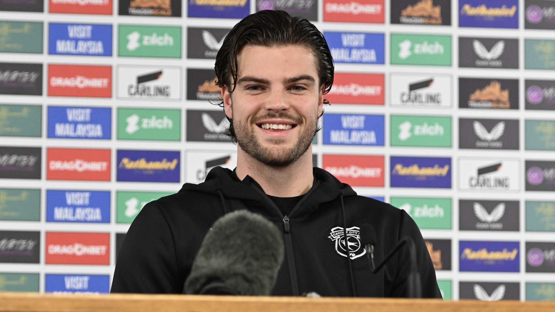 City winger Ollie Tanner addresses the press ahead of the game against Wolves