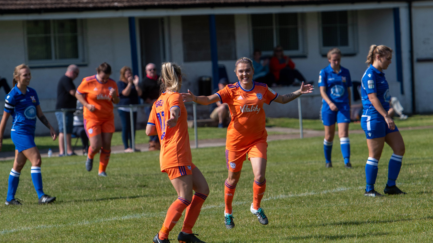 Alana Murphy celebrates after netting City's third