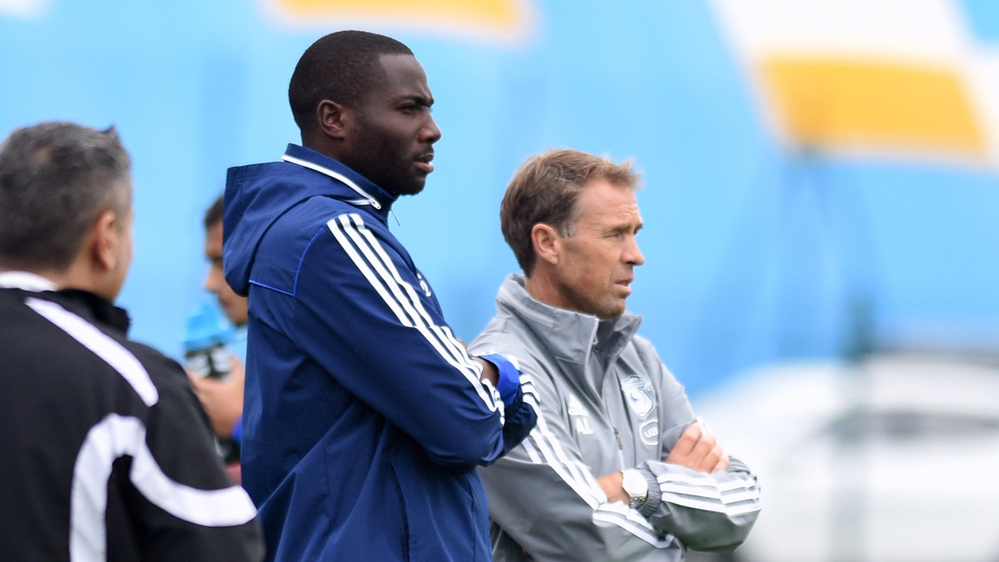 Sol Bamba and U23 boss Andy Legg...