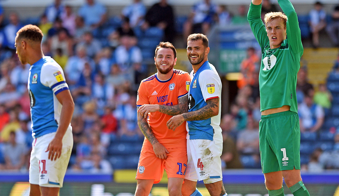 Lee Tomlin featuring for the Bluebirds at Ewood Park...