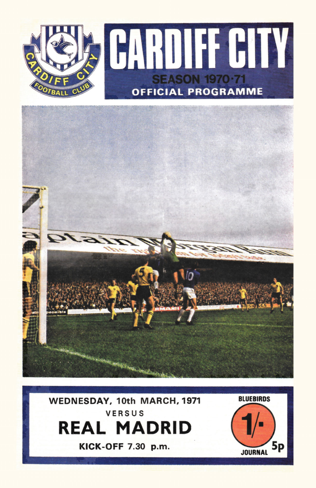 Programme cover from when the Bluebirds faced Real Madrid...