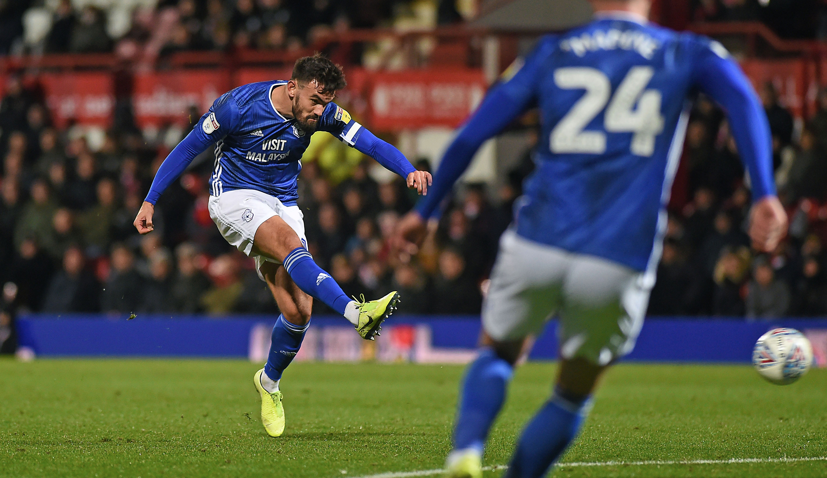 Marlon Pack scores at Griffin Park...