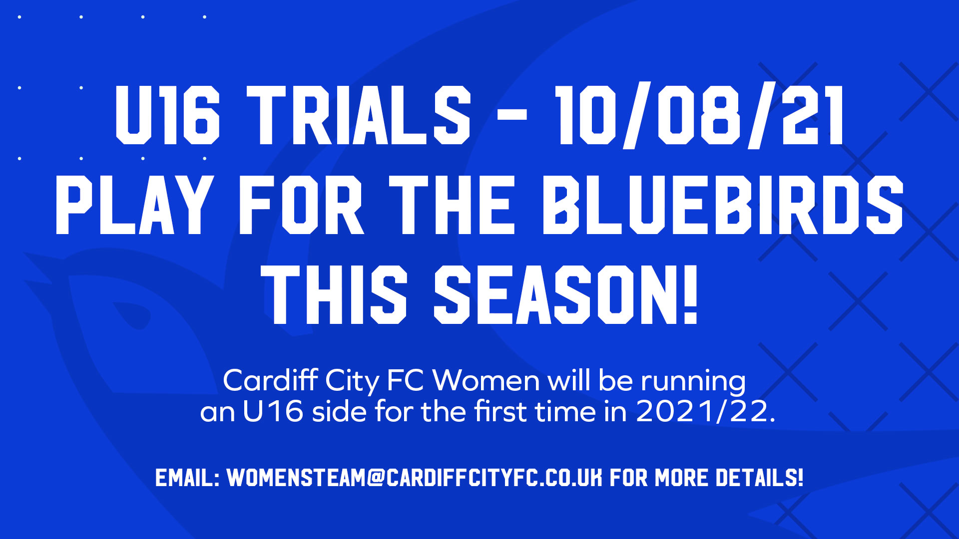 Play for the Bluebirds U16 Women's side...