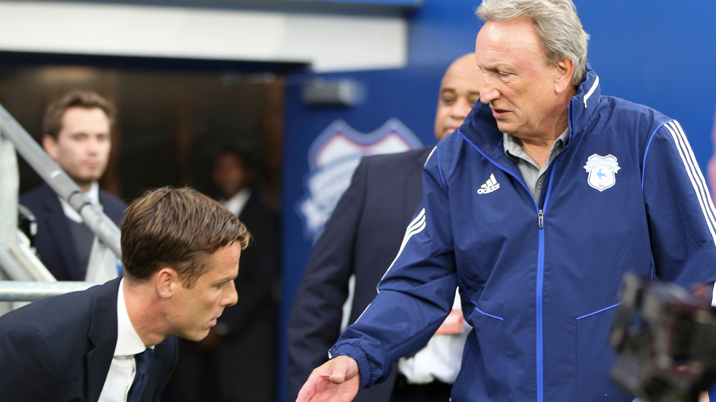 Neil Warnock and Fulham boss Scott Parker