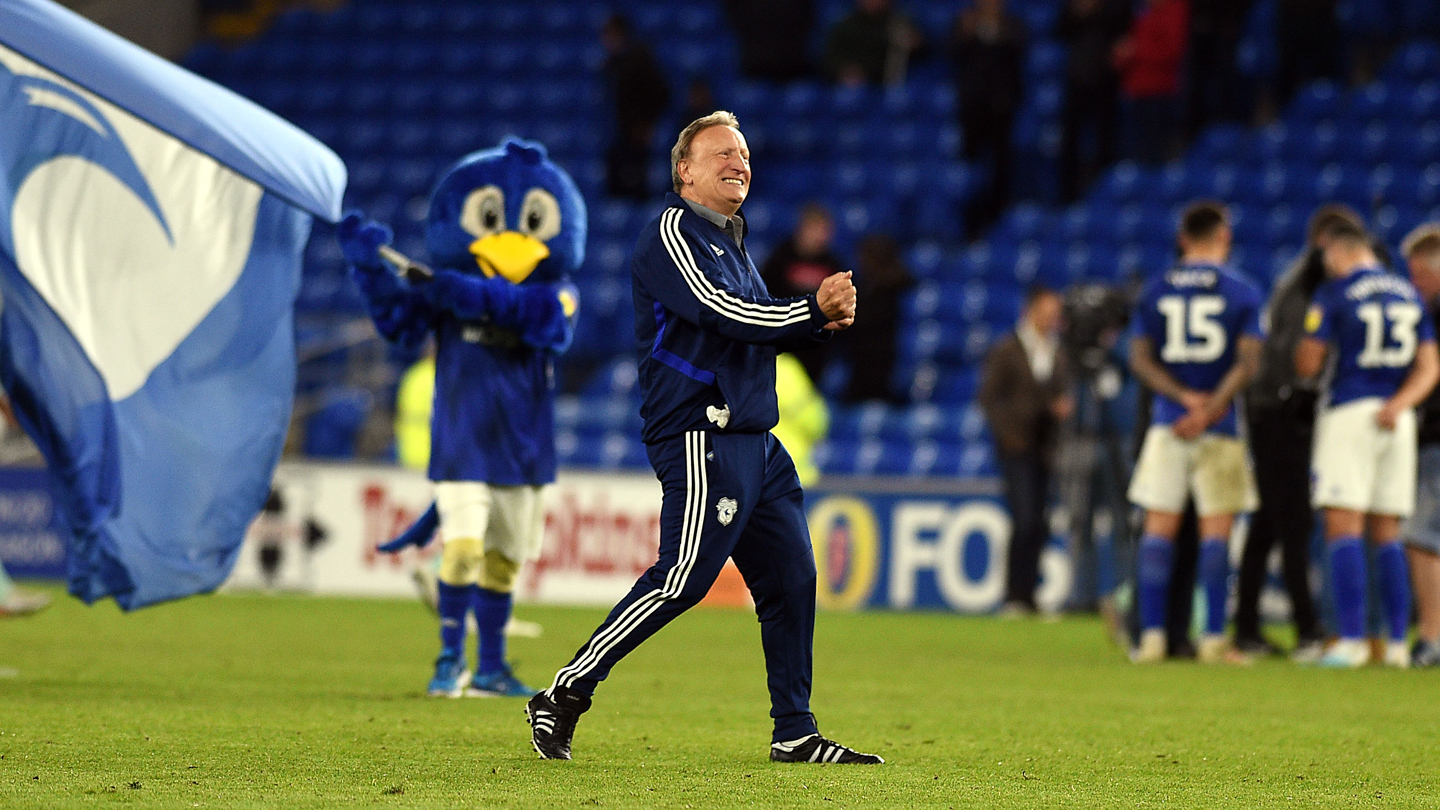 The Gaffer celebrates against QPR...