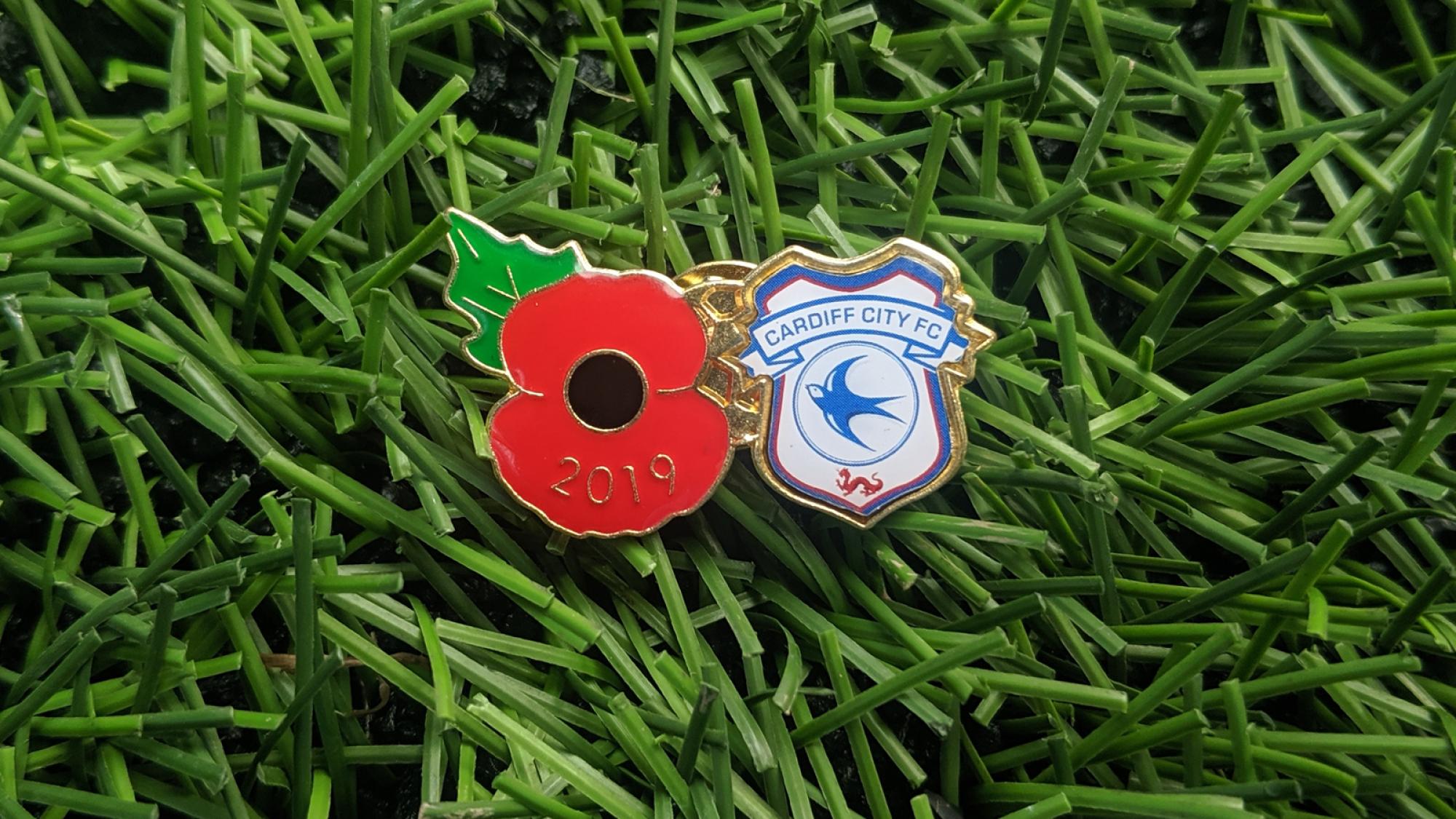 Cardiff City Poppy Appeal pin badges now available Cardiff