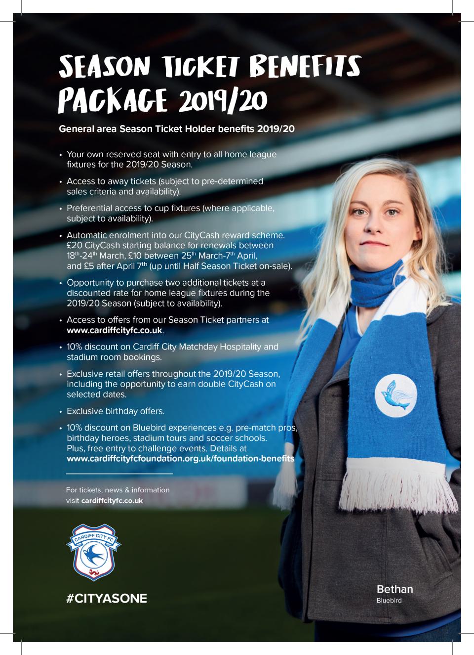 Season Ticket Benefits