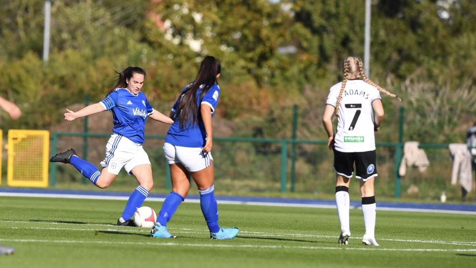 City in action against Swansea at Leckwith...