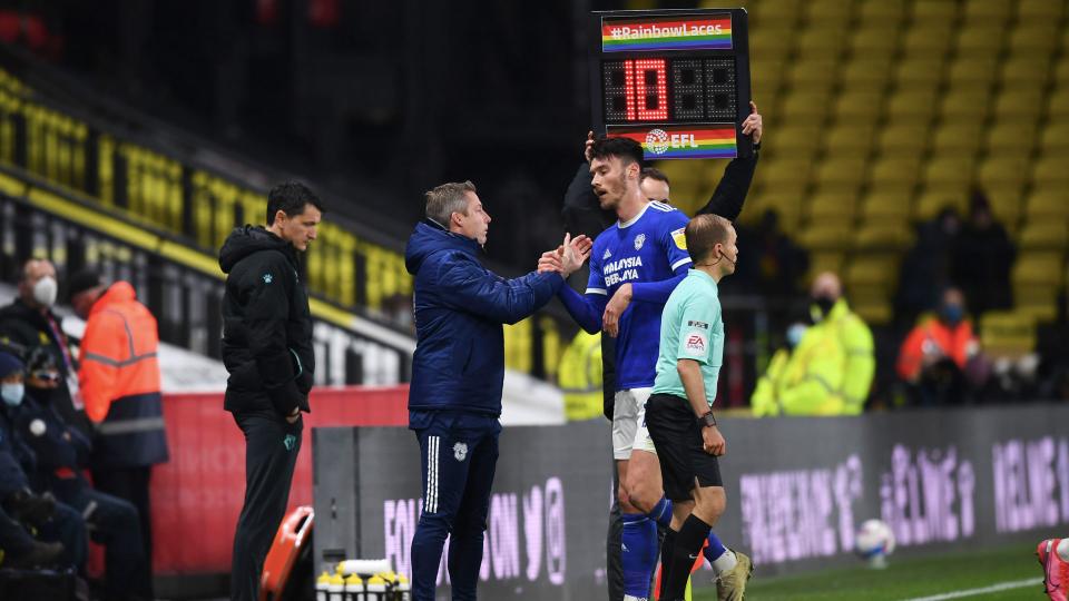 Neil Harris watches on as City face Watford...