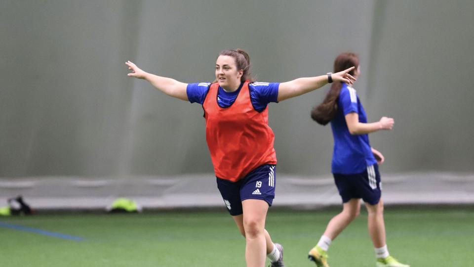 Catherine Walsh in training...
