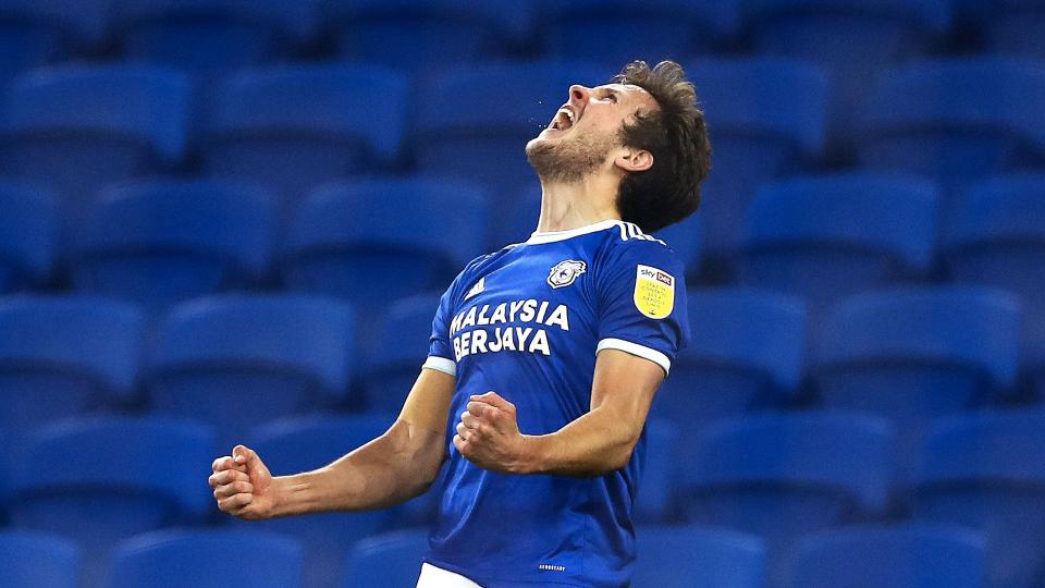 Will Vaulks celebrates his wonder goal...