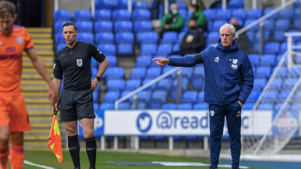 Mick on the touchline at the Madejski...