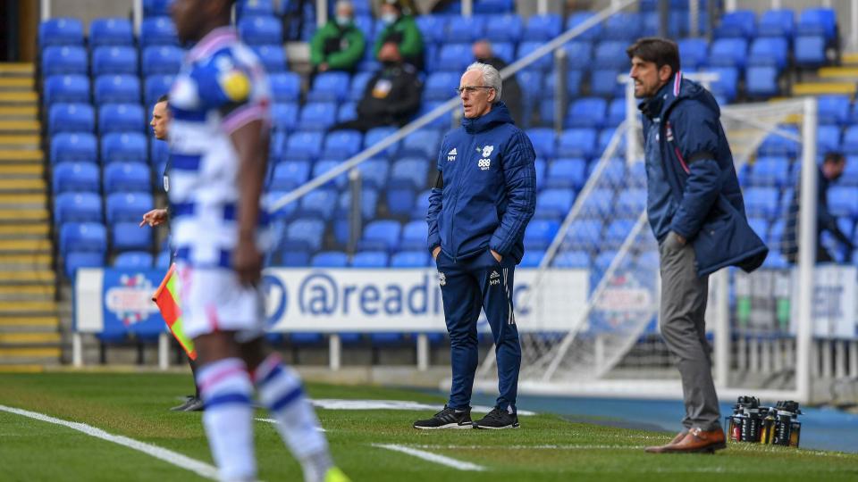 Mick on the touchline at the Madejski...