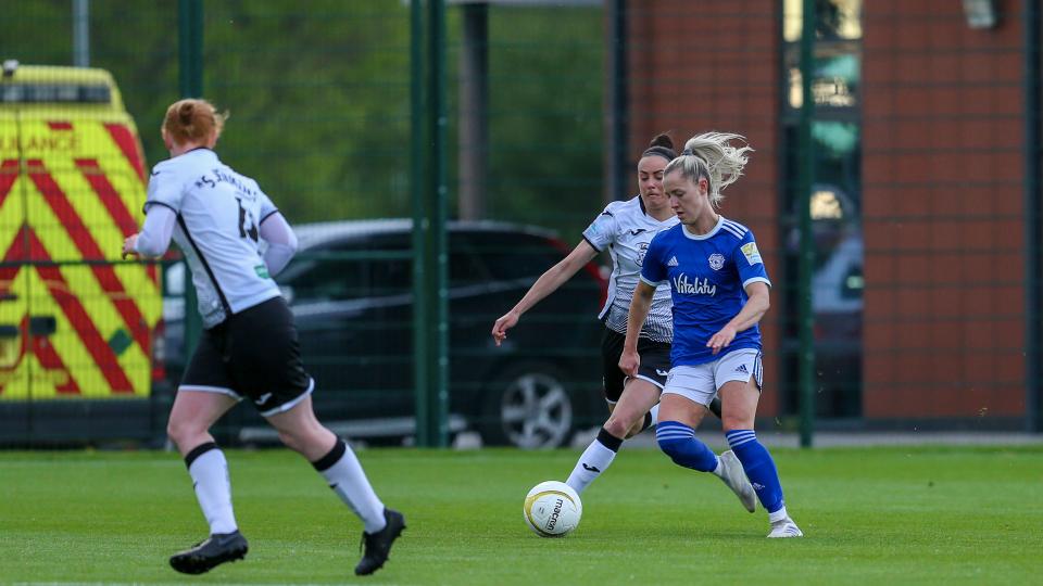 Danielle Green in action against Swansea...