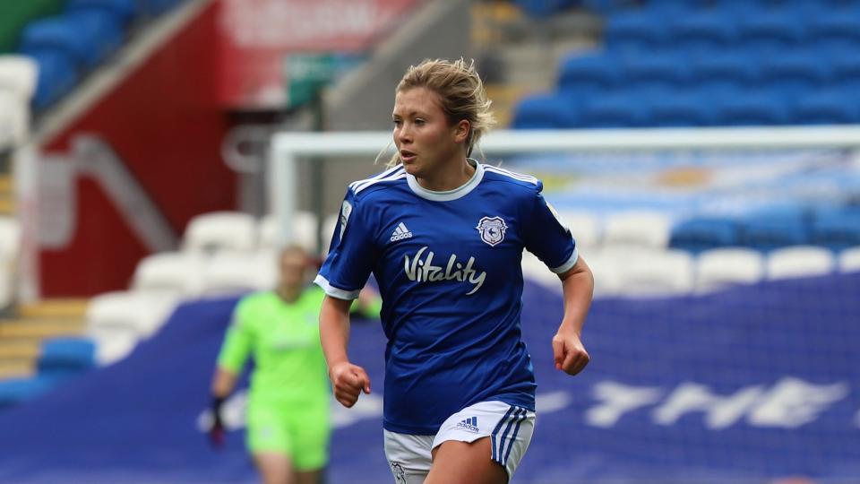 Cerys Pinchard in action for City...