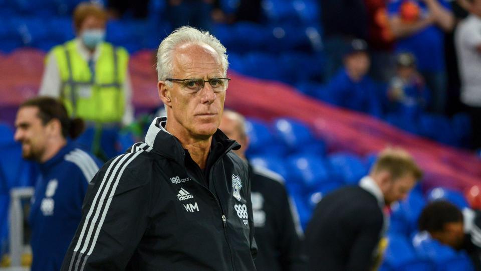 Mick McCarthy on the touchline at CCS...