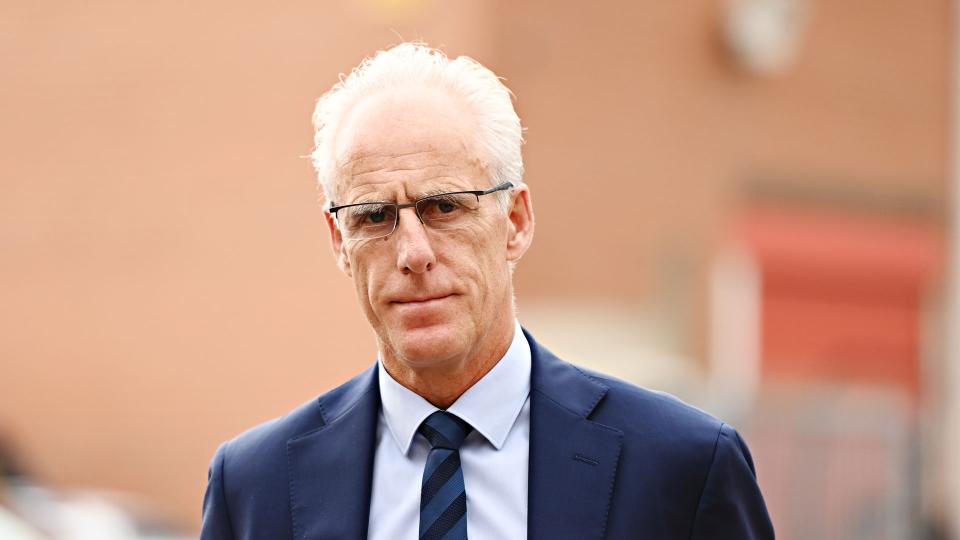 The Gaffer enters the City Ground...