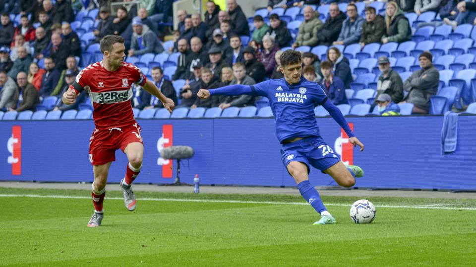 Giles crosses at CCS against Boro...