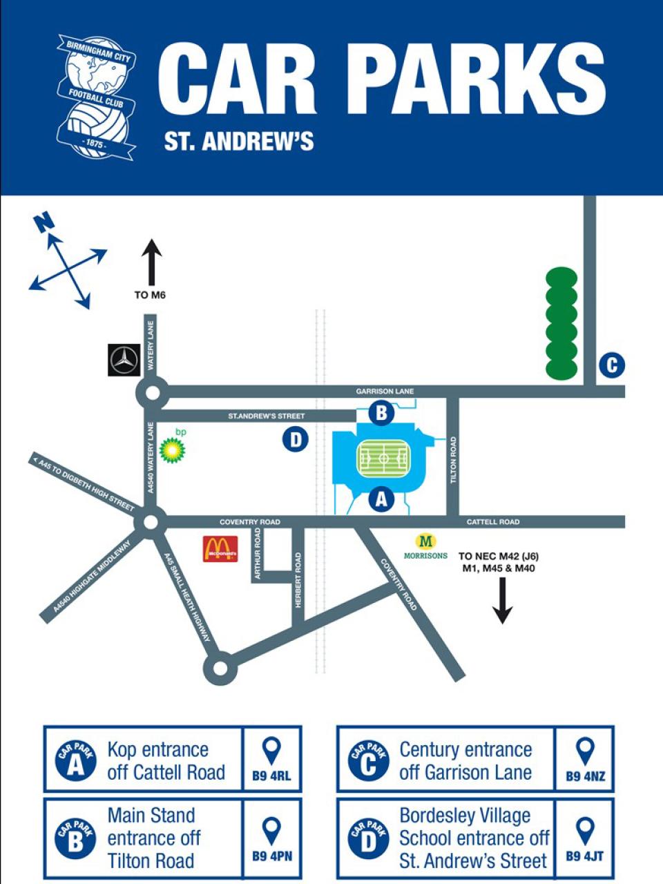 Birmingham City FC car parking