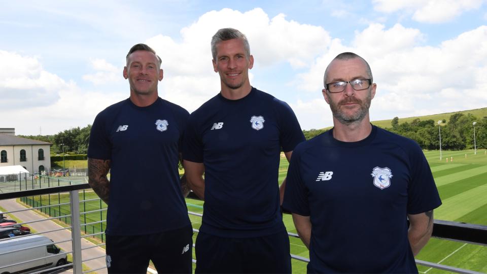 Steve Morison alongside Graham Stack and PJ Wilson...