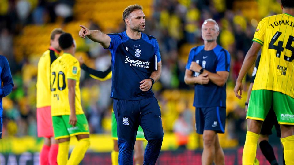 John Eustace, Birmingham City's Head Coach...