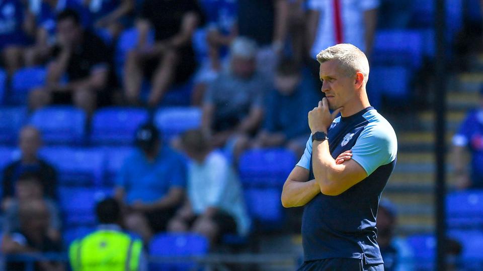 Steve Morison on the touchline...