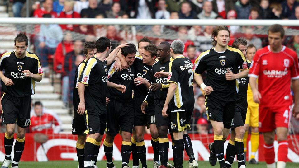 Peter Whittingham celebrates after his goal against Boro...