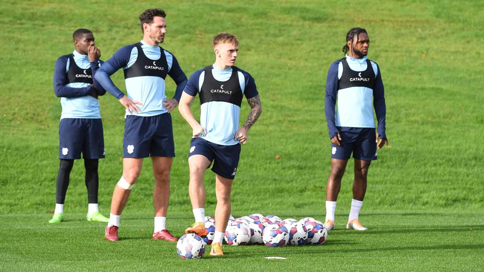 Isaak Davies trains with the Bluebirds.