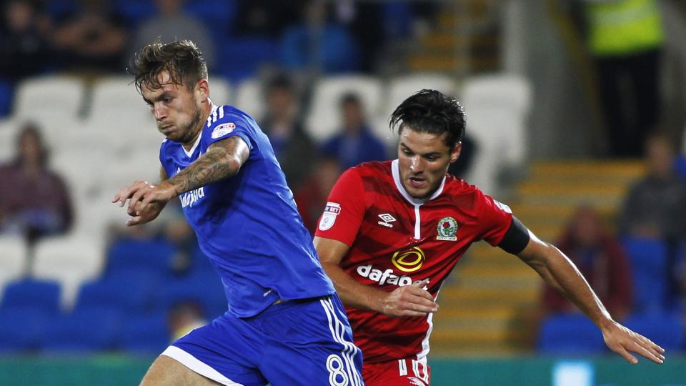 Joe Ralls in action against Blackburn Rovers in 2016...