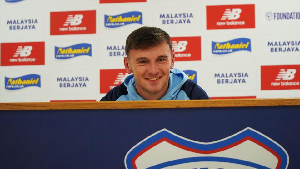 Mark Harris speaks to the press after the 1-0 win over Blackburn...