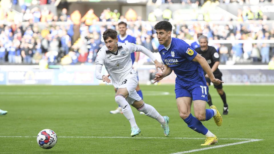 Callum O'Dowda in action against Swansea City...