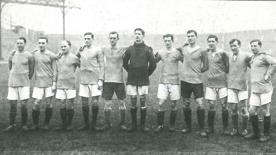 George Beare, pictured, furthest right...