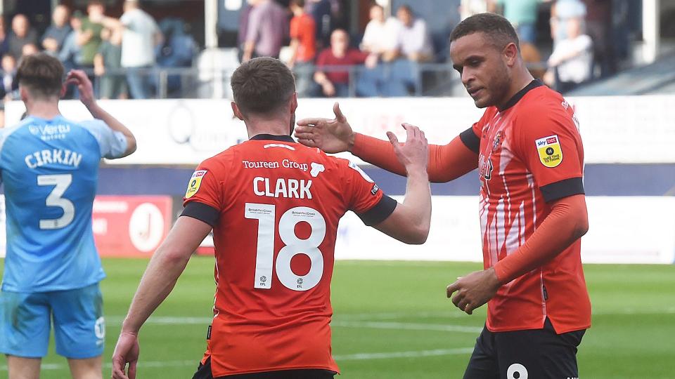 Luton forward Carlton Morris...