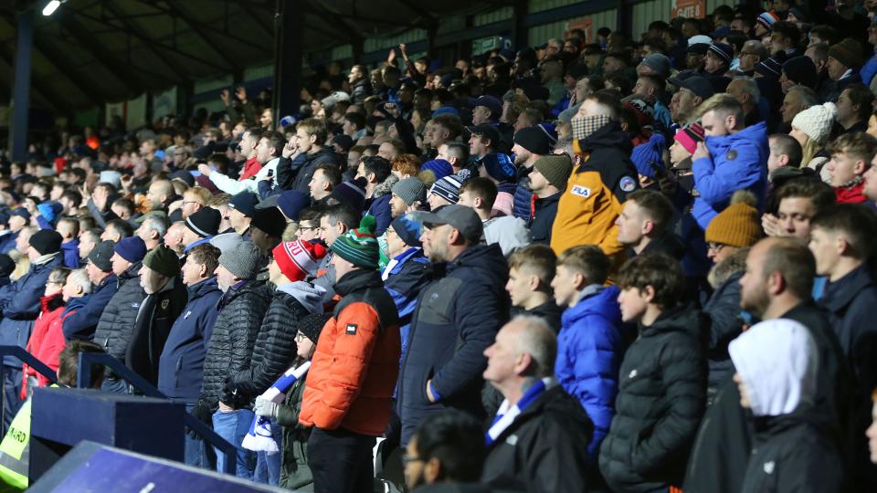 The City fans at Kenilworth Road...