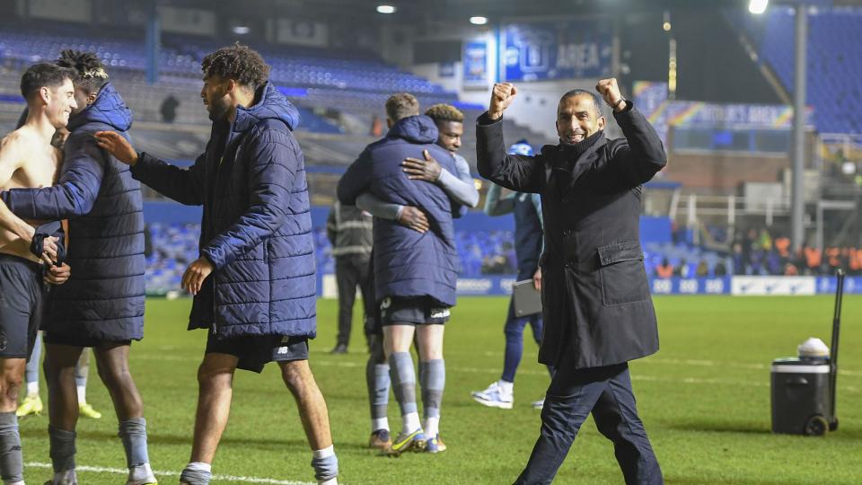 Sabri Lamouchi celebrates at Birmingham City...