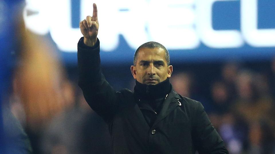 Sabri Lamouchi on the touchline at Birmingham City...