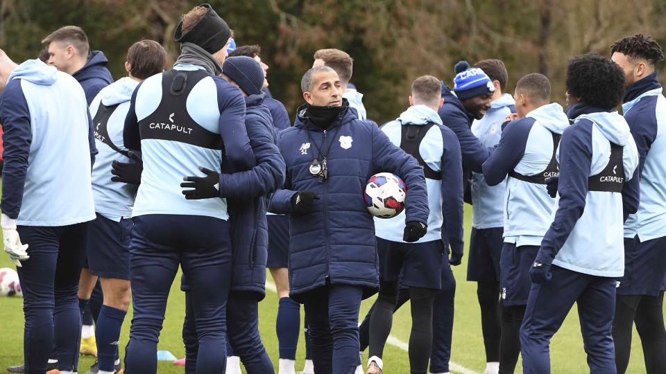 City boss Sabri Lamouchi in training...