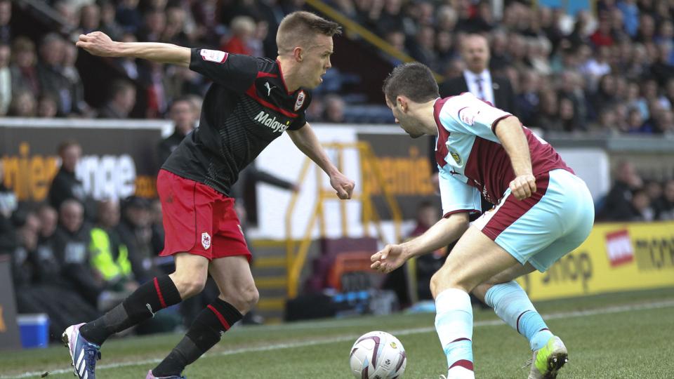 Craig Noone in action against Burnley...