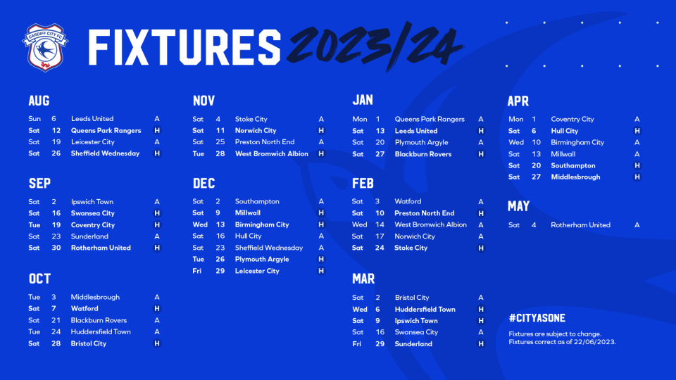 Fixtures 2023/24