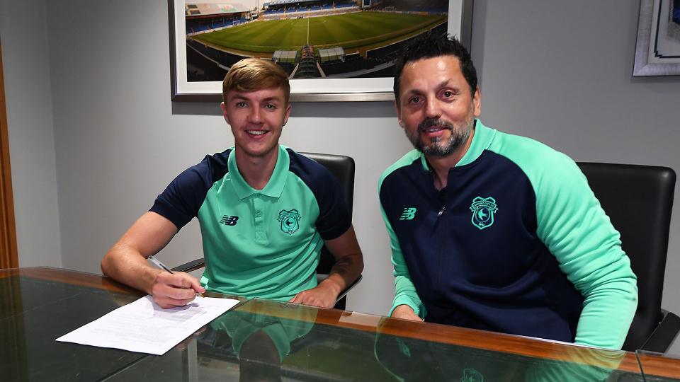 Joel Bagan with City boss Erol Bulut...