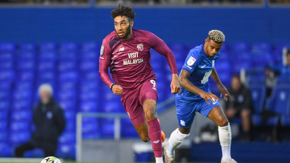 Kion Etete in action against Birmingham City...