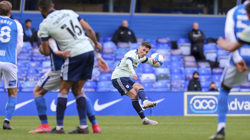 Harry Wilson scores against Birmingham City...