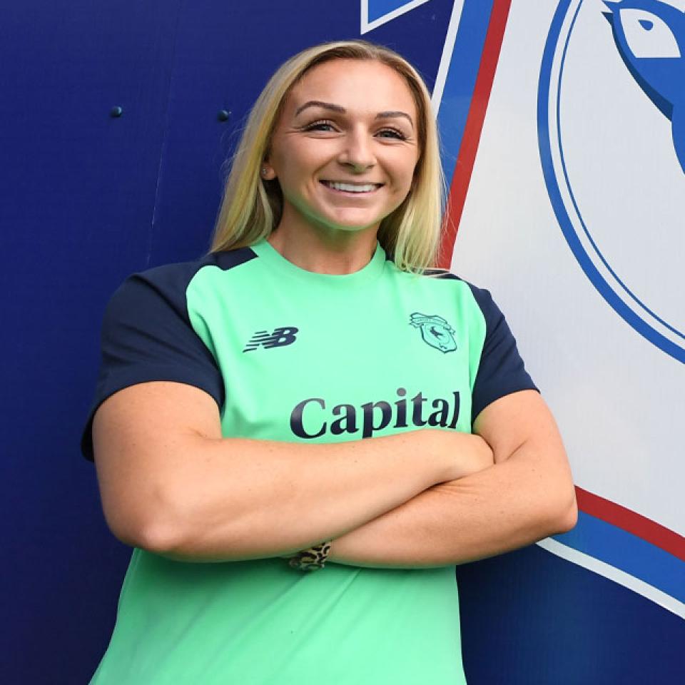 Kelly Adams after joining the Bluebirds